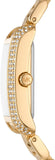 Michael Kors Emery Three-Hand Crystals Silver Dial Gold Steel Strap Watch for Women - MK4640