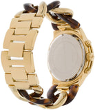 Michael Kors Runway Gold Dial Two Tone Steel Strap Watch for Women - MK4222