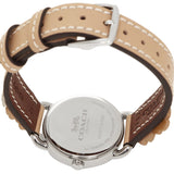 Coach Perry White Dial Brown Floral Leather Strap Watch for Women - 14502873