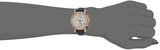 Fossil Original Boyfriend Chronograph White Dial Navy Blue Leather Strap Watch for Women - ES3838