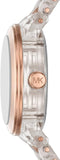 Michael Kors Runway Analog Crystals Rose Gold Dial Two Tone Steel Strap Watch for Women - MK7355