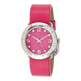 Marc Jacobs Amy Pop Pink Dial Pink Leather Strap Watch for Women - MBM1286