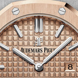 Audemars Piguet Royal Oak Quartz 18K Pink Gold Dial Two Tone Steel Strap Watch for Women - 67650SR.OO.1261SR.01