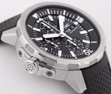 IWC Aquatimer Chronograph Black Dial Black Leather Strap Watch for Men - IW376803