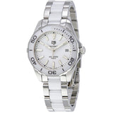 Tag Heuer Aquaracer Quartz 35mm White Dial Two Tone Steel Strap Watch Women - WAY131B.BA0914