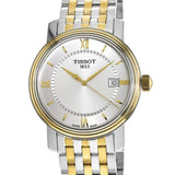 Tissot T Classic Bridgeport Silver Dial Two Tone Mesh Bracelet Watch For Men - T097.410.22.038.00