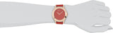 Marc Jacobs Blade Red Dial Red Leather Strap Watch for Women - MBM1204