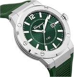 Salvatore Ferragamo F-80 Classic Green Dial Green Rubber Strap Watch for Men - SFHY02722