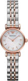 Emporio Armani Mother of Pearl Dial Two Tone Steel Strap Watch For Women - AR1689