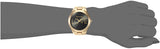 Michael Kors Slim Runway Black Dial Gold Steel Strap Watch for Women - MK3803