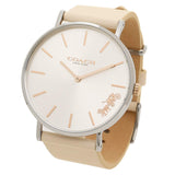 Coach Perry White Dial White Leather Strap Watch for Women - 14503117