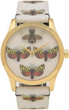 Gucci G Timeless Quartz White Dial White Leather Strap Watch For Women - YA1264109