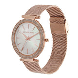 Michael Kors Darci Quartz Mother of Pearl White Dial Rose Gold Mesh Bracelet Watch For Women - MK4519