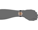 Emporio Armani Luigi Analog Bronze Dial Brown Leather Strap Watch For Men - AR11096