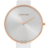 Calvin Klein Full Moon White Dial White Leather Strap Watch for Women - K8Y236L6