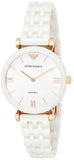 Emporio Armani Ceramica Mother of Pearl Dial White Ceramic Strap Watch For Women - AR1486