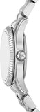 Michael Kors Lexington Three-Hand Silver Dial Silver Steel Strap Watch for Women - MK4843