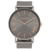 Coach Perry Grey Dial Grey Mesh Bracelet Watch for Women - 14503127