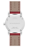 Burberry The City Silver Dial Red Strap Watch for Women - BU9232