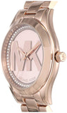 Michael Kors Slim Runway Rose Gold Dial Rose Gold Steel Strap Watch for Women - MK3549