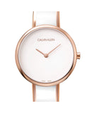 Calvin Klein Seduce White Dial Two Tone Steel Strap Watch for Women - K4E2N616