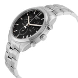 Tissot T Classic PR 100 Chronograph Black Dial Silver Steel Strap Watch for Men - T101.417.11.051.00