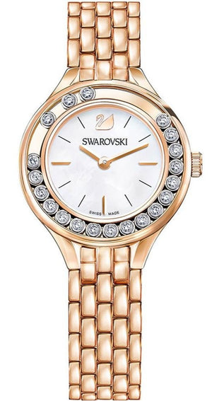 Swarovski Lovely Crystals Mother of Pearl Dial Rose Gold Steel Strap Watch for Women - 5261496