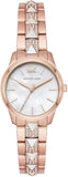 Michael Kors Runway Mercer Mother of Pearl White Dial Two Tone Steel Strap Watch For Women - MK6674