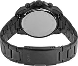 Fossil Bronson Chronograph Black Dial Black Steel Strap Watch for Men - FS5853