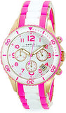 Marc Jacobs Rock Chrono White Dial Two Tone Rubber Strap Watch for Women - MBM2593