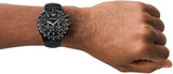 Emporio Armani Mario Chronograph Quartz Black Dial Black Nylon Strap Watch For Men - AR11453