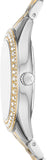 Michael Kors Harlowe Three-Hand Crystals White Dial Two Tone Steel Strap Watch for Women - MK4811