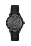 Burberry The Classic Round Horseferry Black Dial Black Leather Strap Watch for Men - BU10010