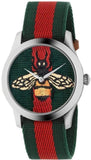 Gucci Le Marche des Merveilles Red & Green Dial Red & Green Nylon Strap Unisex Watch - YA1264060