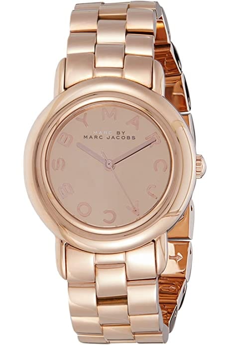 Marc Jacobs Marci Rose Gold Dial Rose Gold Steel Strap Watch for Women - MBM3175