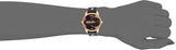 Diesel Mini Daddy Dual Time Black & Gold Dial Black Leather Strap Watch For Men - DZ7317