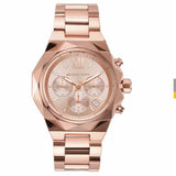 Michael Kors Raquel Analog Rose Gold Dial Rose Gold Steel Strap Watch For Women - MK4688