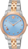 Versace Audrey Quartz Blue Dial Two Tone Steel Strap Watch for Women - VELR00619