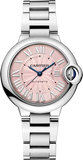 Cartier Ballon Bleu de Cartier Pink Dial Silver Steel Strap Watch for Women - WSBB0046