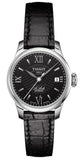 Tissot Le Locle Automatic Lady Black Dial Black Leather Strap Watch for Women - T41.1.123.57