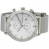 Emporio Armani Classic Chronograph Quartz Silver Dial Silver Mesh Bracelet Watch For Men - AR0390