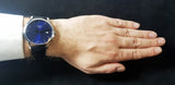 Tissot T Classic Tradition Blue Dial Black Leather Strap Watch For Men - T063.610.16.047.00