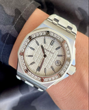 Audemars Piguet Royal Oak Offshore Quartz Diamonds White Dial White Rubber Strap Watch for Women - 67540SK.ZZ.A010CA.01