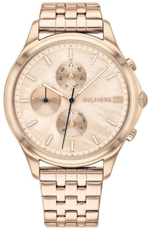 Tommy Hilfiger Whitney Chronograph Quartz Rose Gold Dial Rose Gold Steel Strap Watch For Women - 1782120