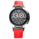 Tissot T Race Chronograph Black Dial Red Rubber Strap Watch for Men - T048.417.27.057.01