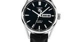 Tag Heuer Carrera Automatic 41mm Black Dial Black Leather Strap Watch for Men - WAR201A.FC6266