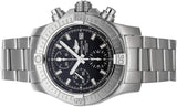 Breitling Avenger Chronograph 43 Black Dial Silver Steel Strap Watch for Men - A13385101B1A1