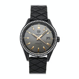 Tag Heuer Carrera Quartz 39mm Diamond Anthracite Dial Black Leather Strap Watch for Women - WAR1115.FC6392