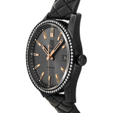 Tag Heuer Carrera Quartz 39mm Diamond Anthracite Dial Black Leather Strap Watch for Women - WAR1115.FC6392