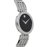 Movado Esperanza 28mm Black Dial Silver Steel Strap Watch For Women - 0607051